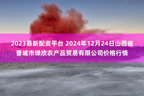 2023最新配资平台 2024年12月24日山西省晋城市绿欣农产品贸易有限公司价格行情